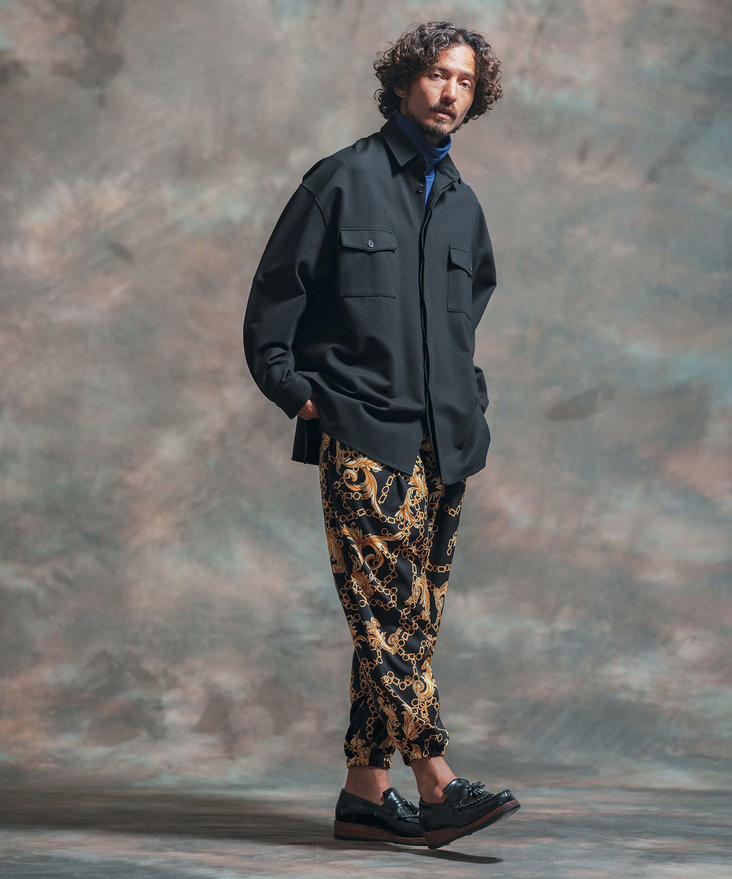 50%OFF【Jih Nunc(ジーヌンク)】チェーン総柄ジョグパンツ(JIH-R1016