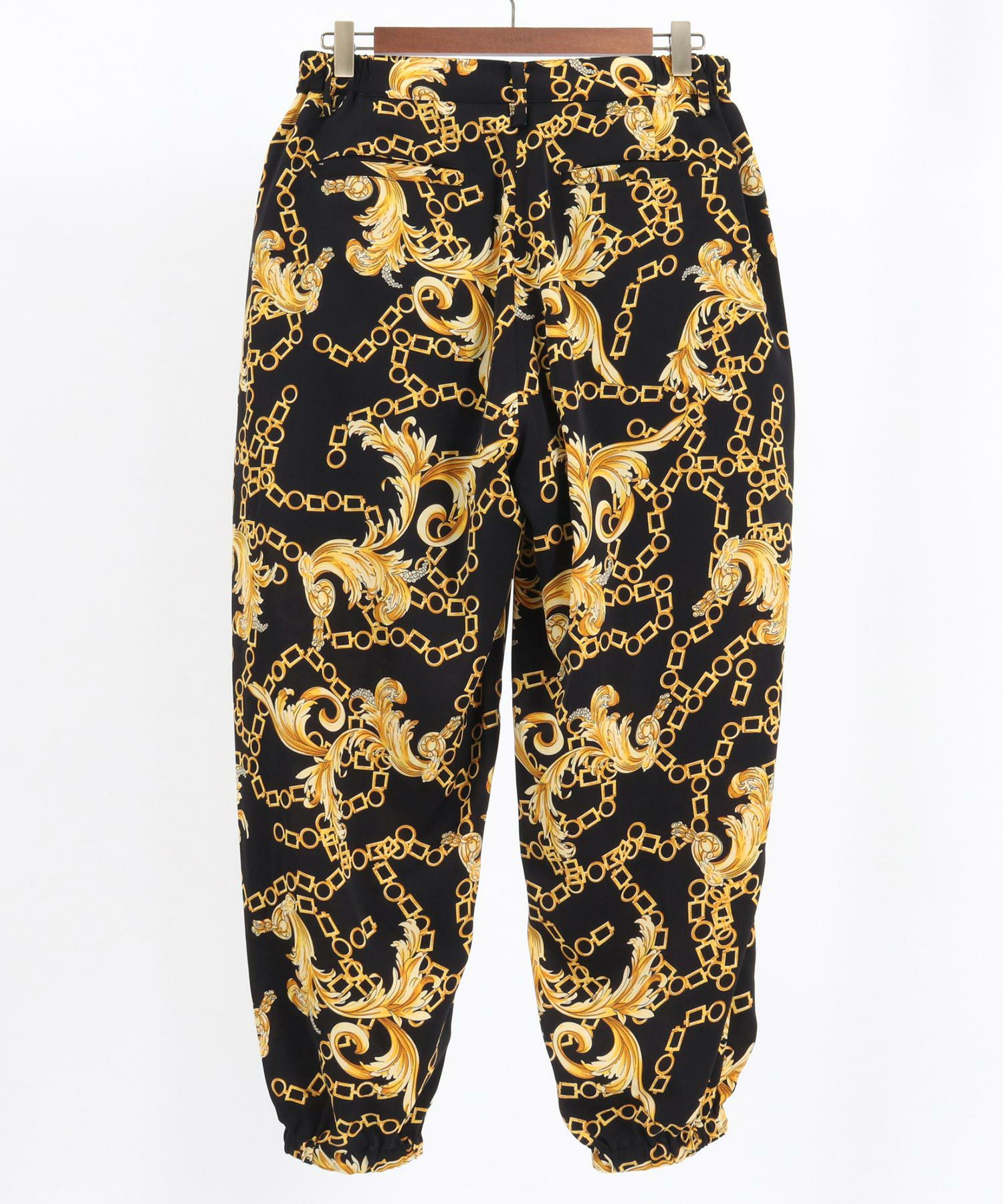 Jih Nunc チェーン柄パンツ 50%OFF【Jih Nunc(ジーヌンク)】チェーン総柄ジョグパンツ(JIH-R1016