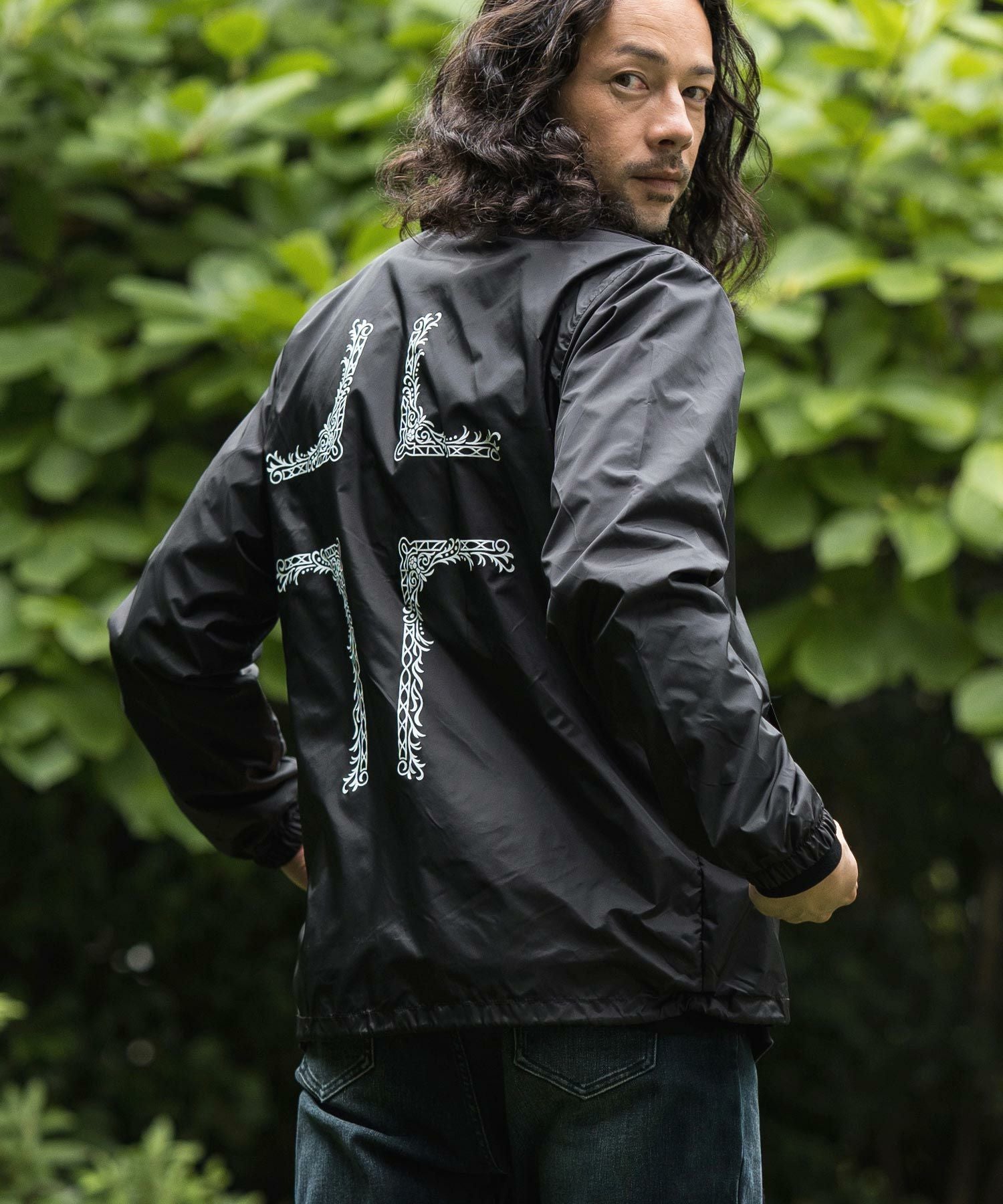 50%OFF【CAMBIO(カンビオ)】プリントコーチジャケット（Cross Frame