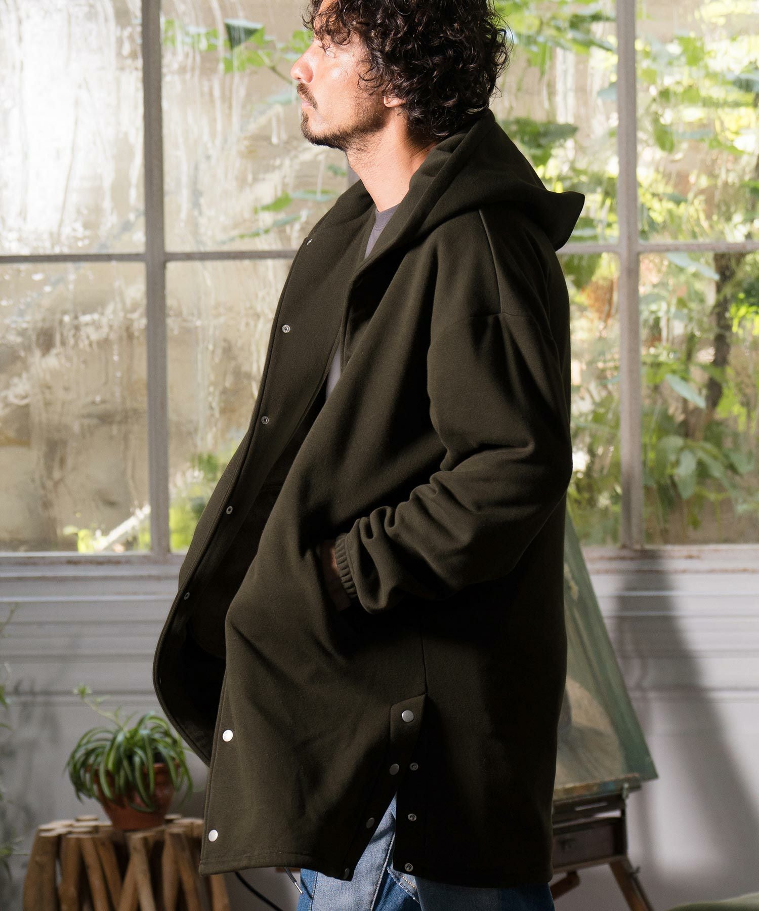 50%OFF【ANGENEHM(アンゲネーム)】Shaggy lining material open-front