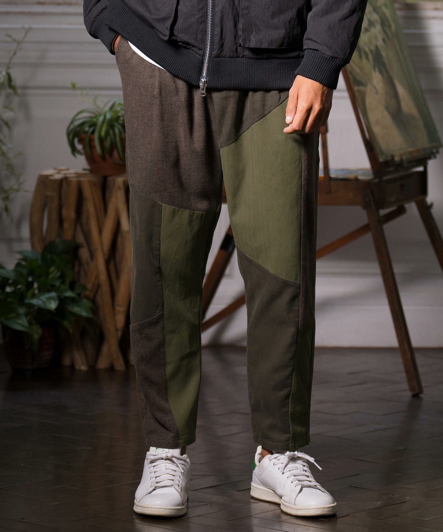 パンツ skknk 60%OFF【ANGENEHM(アンゲネーム)】Different materials switching
