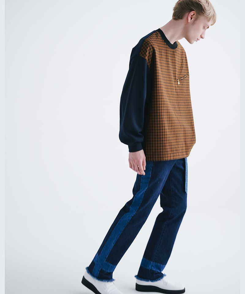 50%OFF【CULLNI(クルニ)】Side Line Straight Denim デニムパンツ(23 