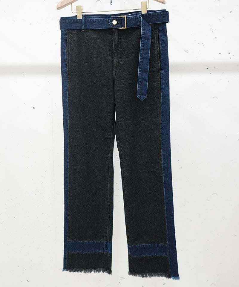 50%OFF【CULLNI(クルニ)】Side Line Straight Denim デニムパンツ(23