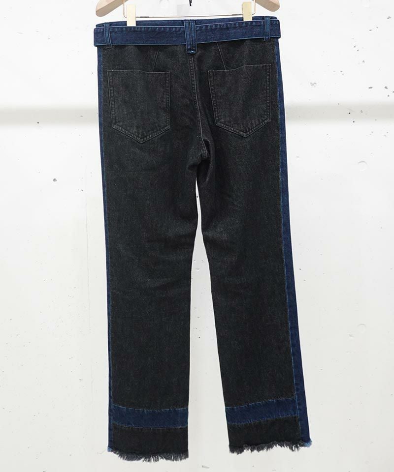 50%OFF【CULLNI(クルニ)】Side Line Straight Denim デニムパンツ(23