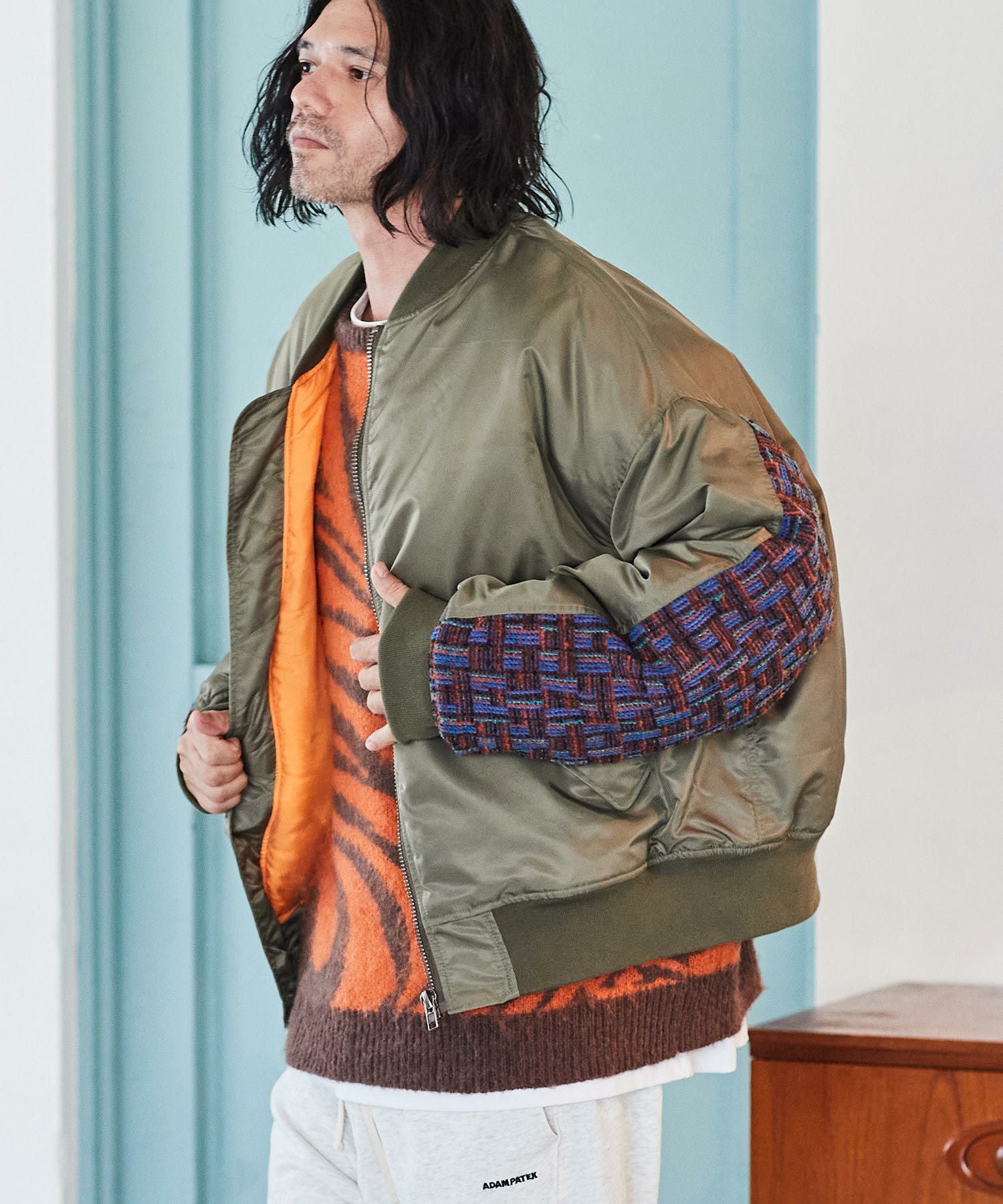 30%OFF【ADAM PATEK(アダムパテック)】tweed check switch MA-1