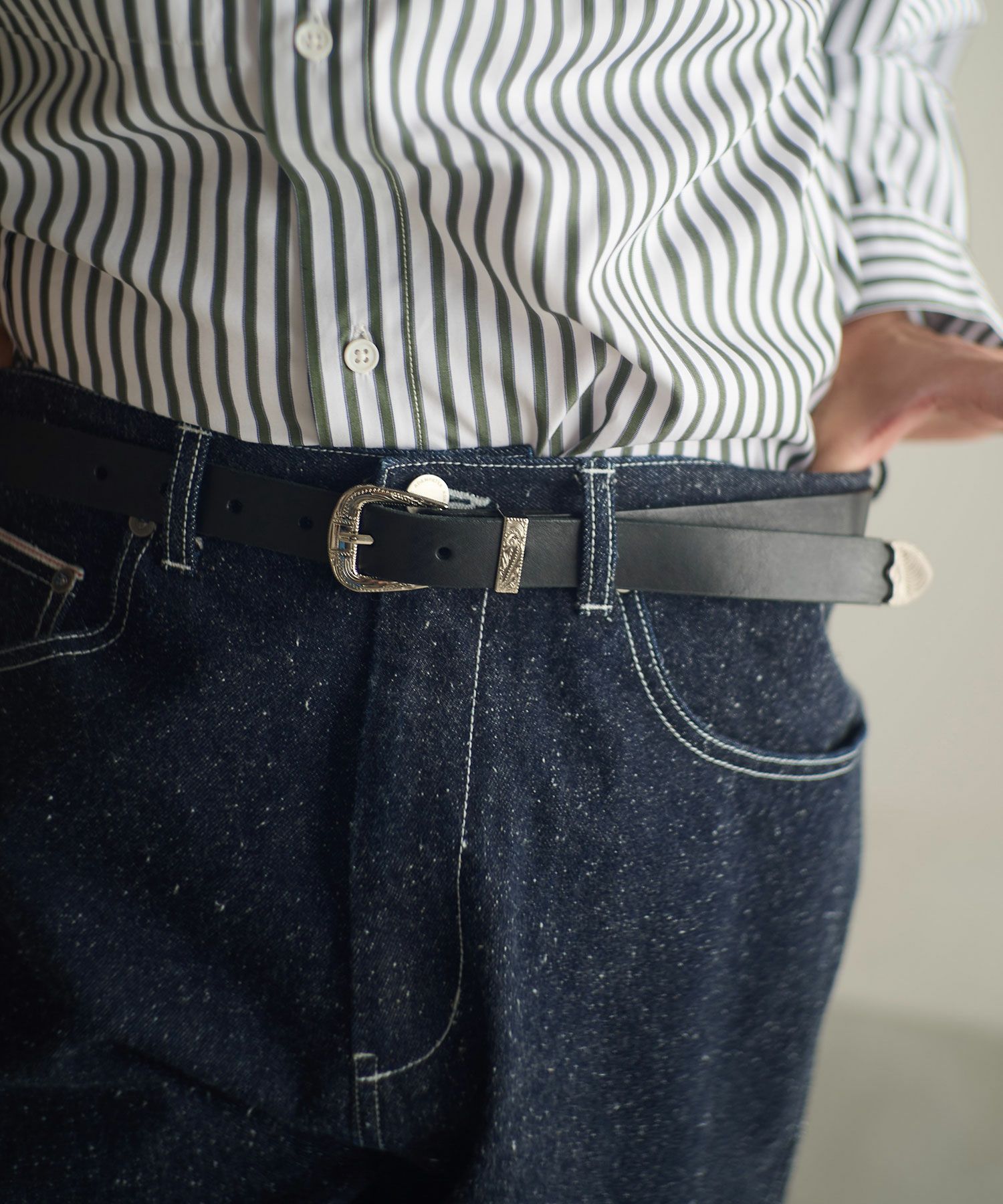 ADAM PATEK(アダムパテック)】italian leather belt ベルト(AP2329008