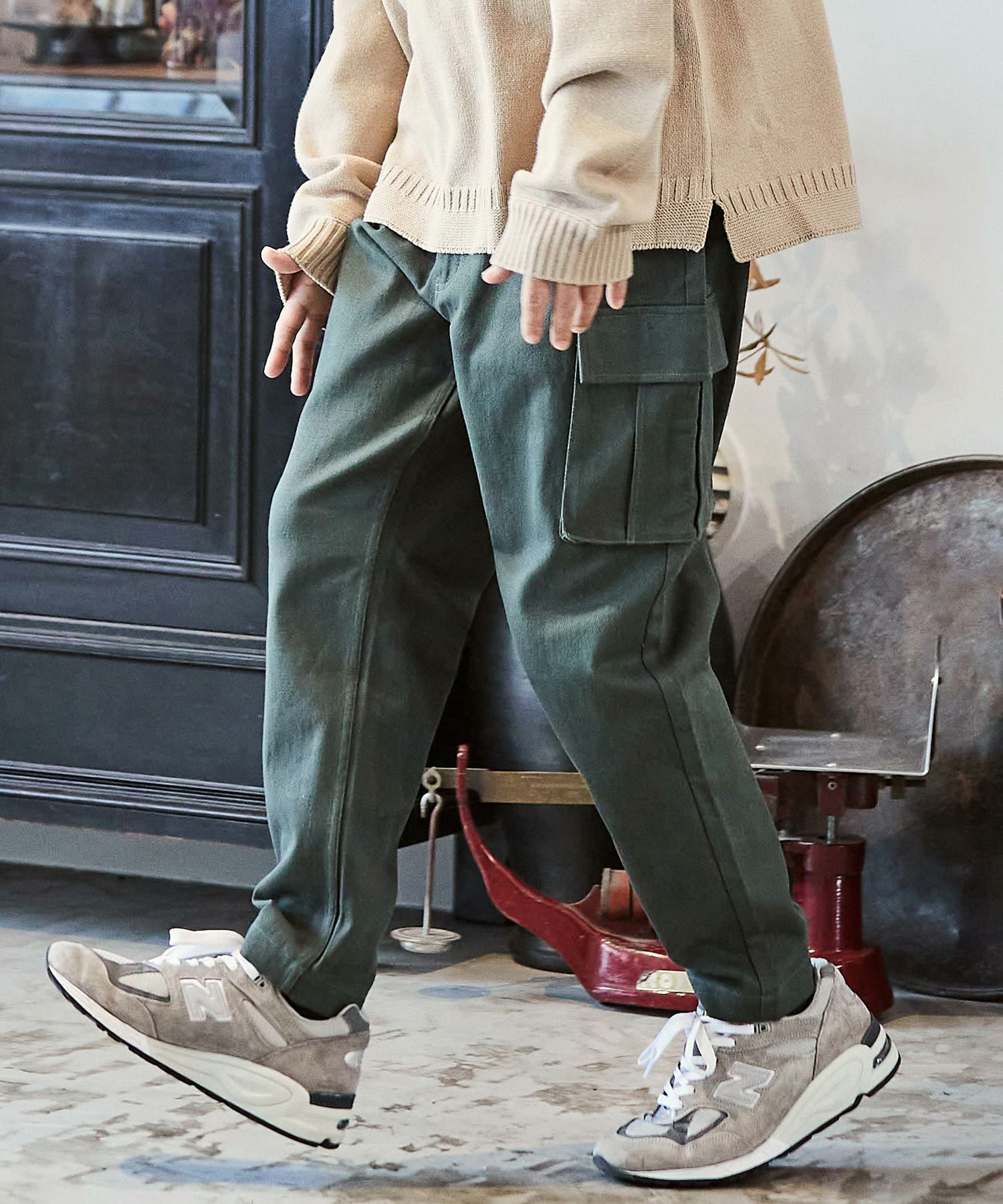 ぼんじょる 50%OFF【CAMBIO(カンビオ)】ツイルバルーンカーゴパンツ(23122CM