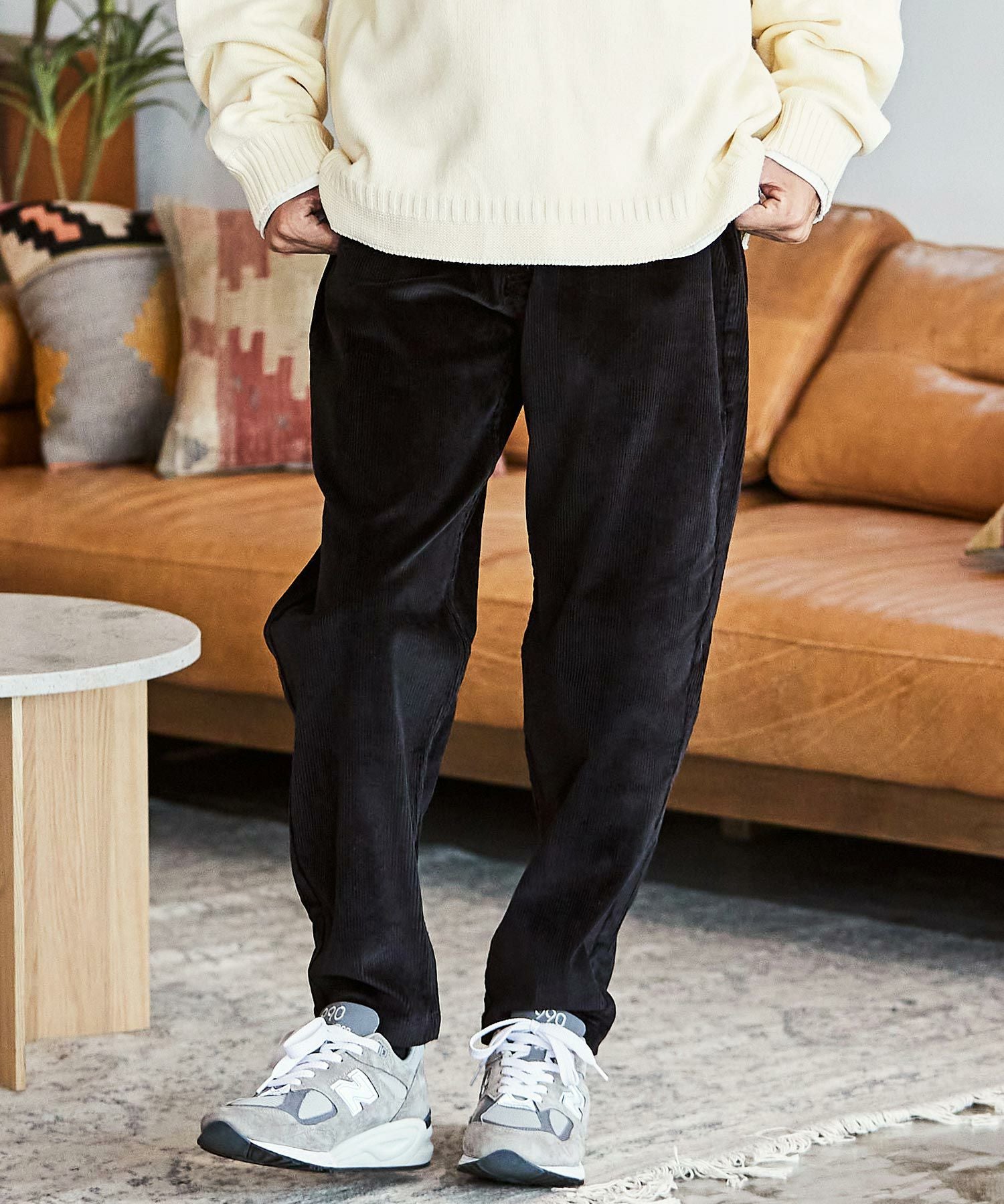 50%OFF【CAMBIO(カンビオ)】ストレッチコーデュロイバルーンパンツ