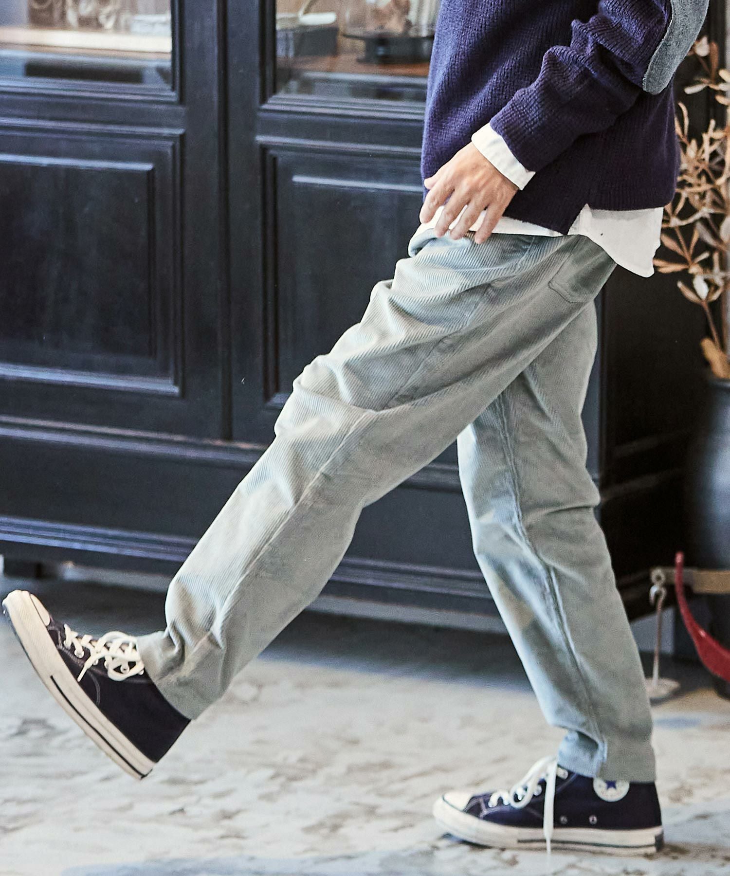 50%OFF【CAMBIO(カンビオ)】ストレッチコーデュロイバルーンパンツ