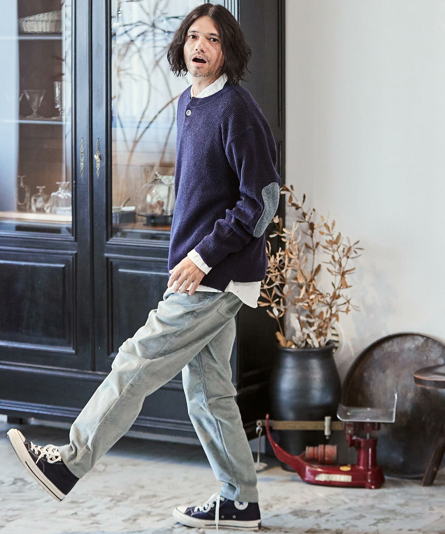 50%OFF【CAMBIO(カンビオ)】ストレッチコーデュロイバルーンパンツ