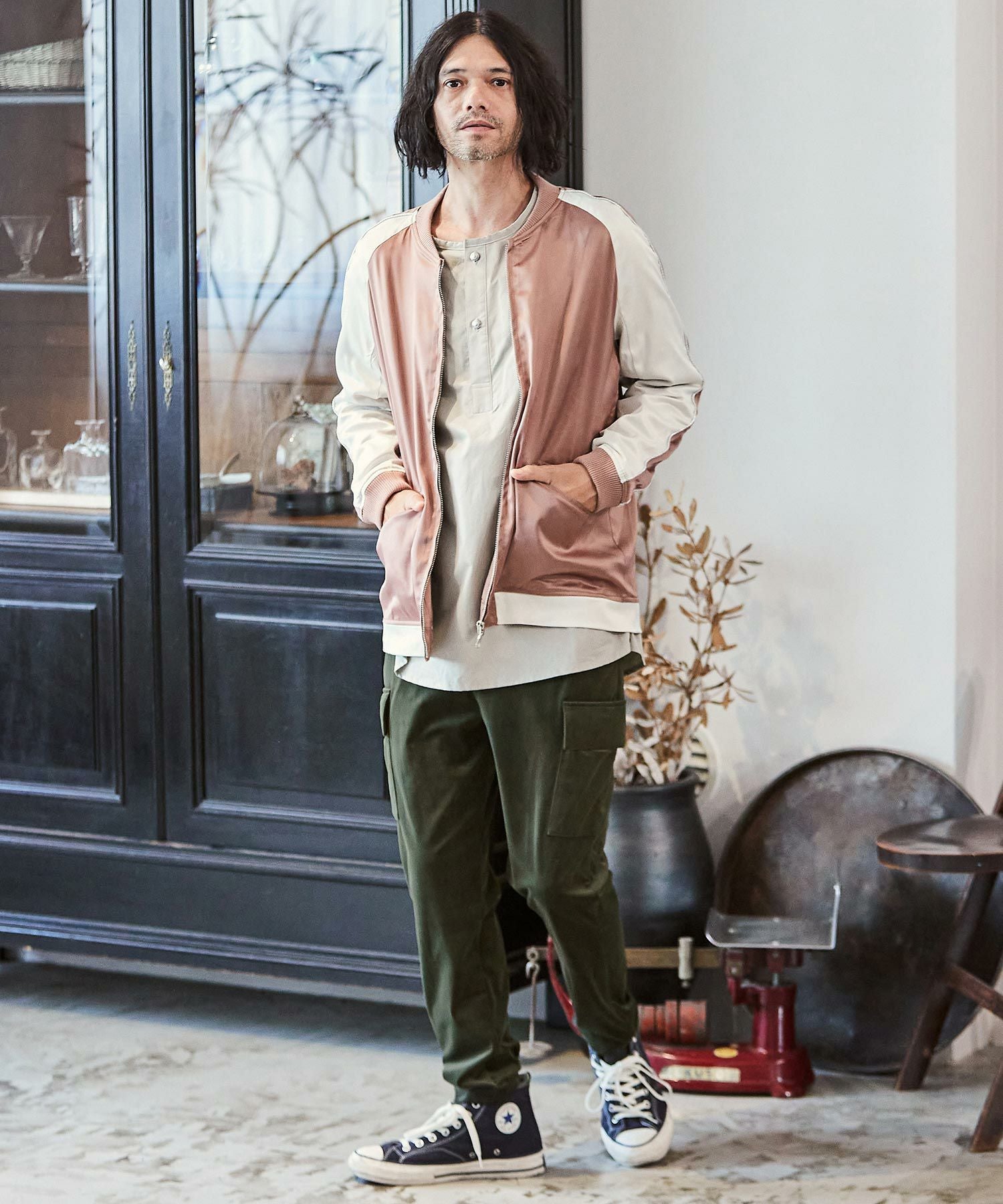 CAMBIO ブラウン カーゴパンツ フリース mp13864-Poodle Like Boa Switch Cargo Pants ボアカーゴパンツ