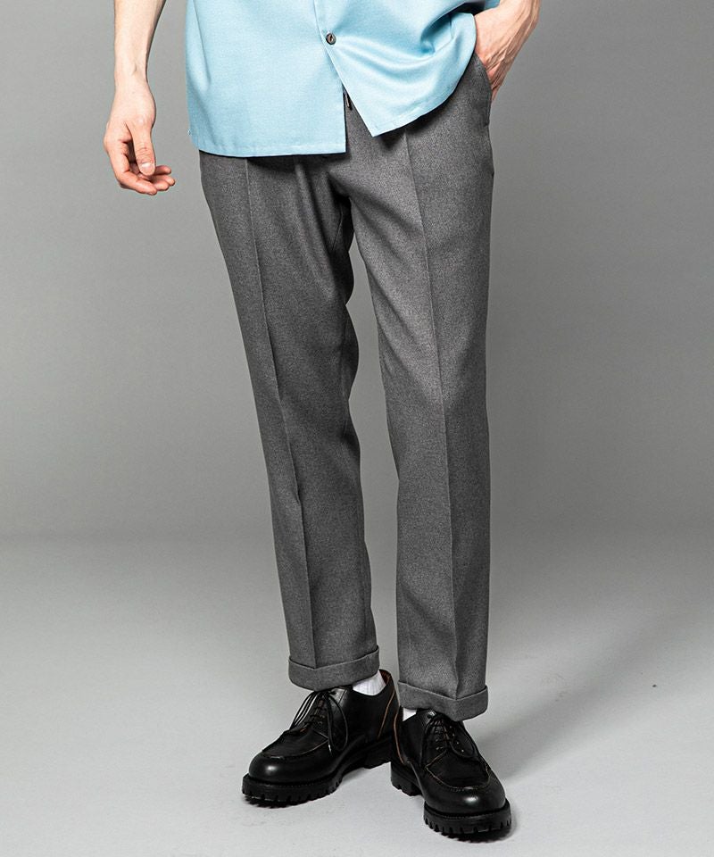 MROLIVE(ミスターオリーブ)】RETORO POLYESTER TWILL -EASY ONE PLEATS
