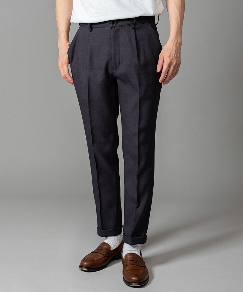 MROLIVE(ミスターオリーブ)】RETORO POLYESTER TWILL -EASY ONE PLEATS