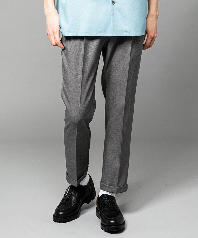MROLIVE(ミスターオリーブ)】RETORO POLYESTER TWILL -EASY ONE PLEATS