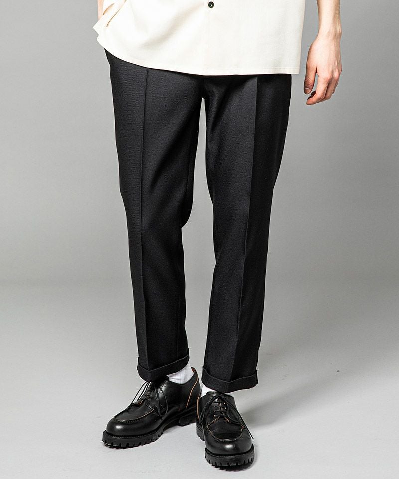 MROLIVE(ミスターオリーブ)】RETORO POLYESTER TWILL -EASY ONE PLEATS