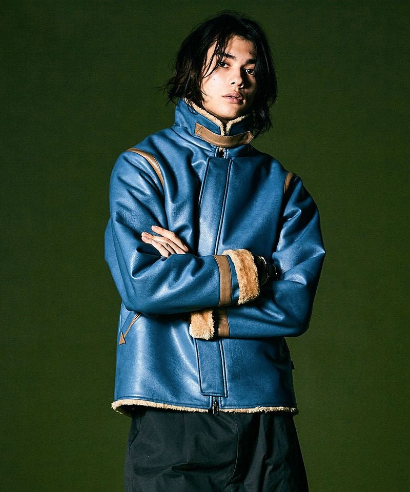 30%OFF【glamb(グラム)】Synth Mouton Biker JKT シンセムートン
