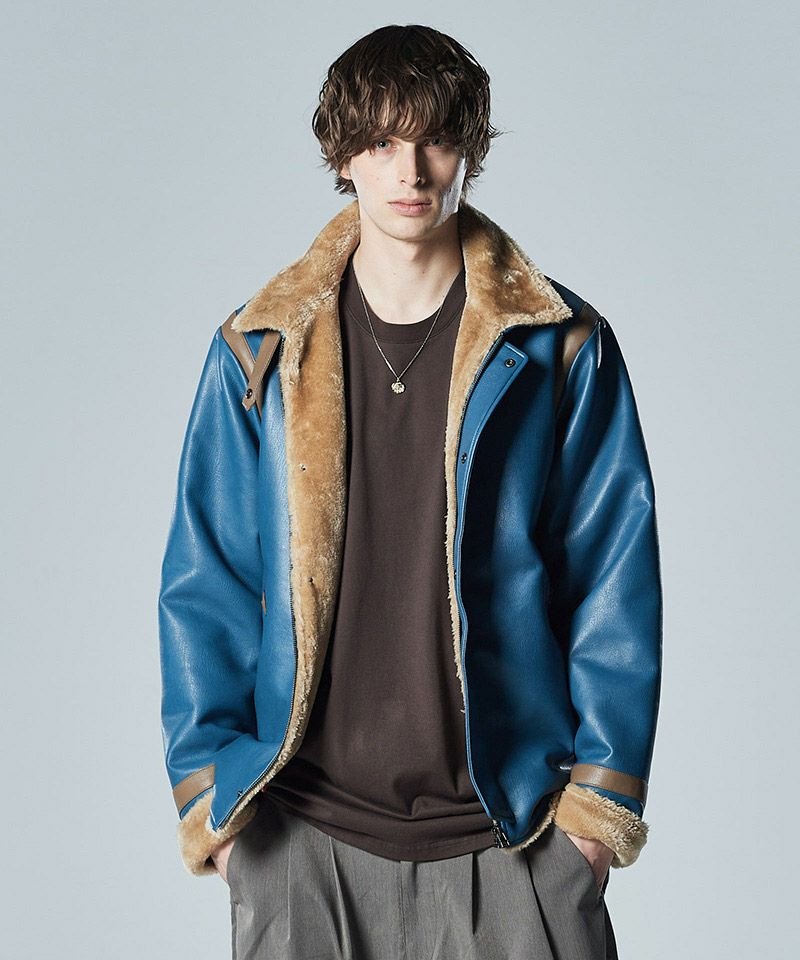 30%OFF【glamb(グラム)】Synth Mouton Biker JKT シンセムートン