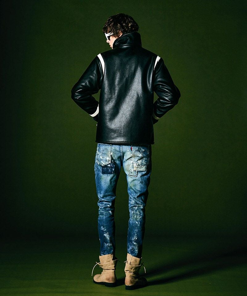 30%OFF【glamb(グラム)】Synth Mouton Biker JKT シンセムートン