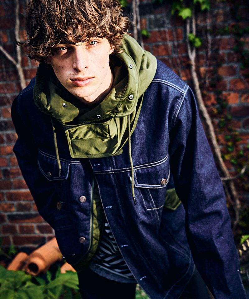 50%OFF【glamb(グラム)】Military Hood Denim JKT ミリタリーフード