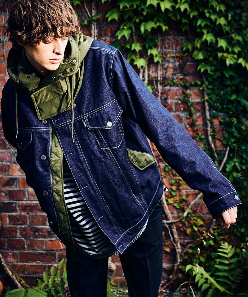 50%OFF【glamb(グラム)】Military Hood Denim JKT ミリタリーフード