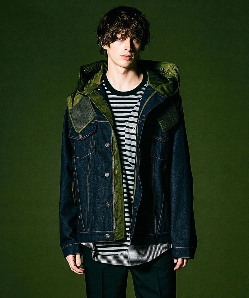 50%OFF【glamb(グラム)】Military Hood Denim JKT ミリタリーフード