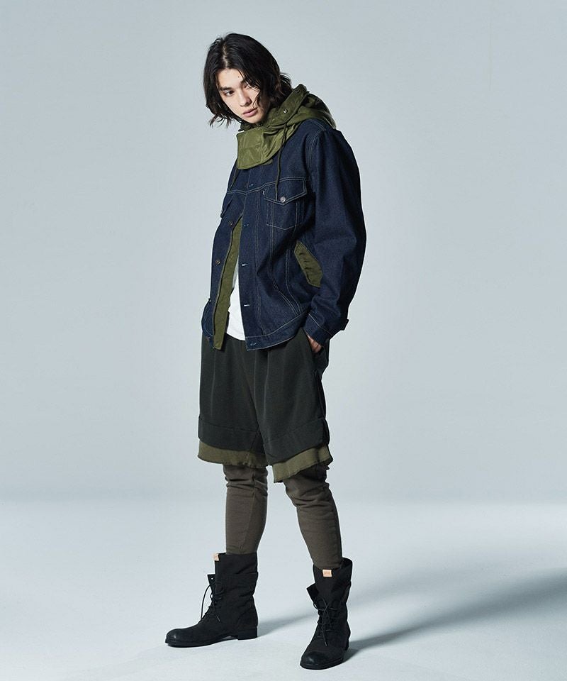 60%OFF【glamb(グラム)】Military Hood Denim JKT ミリタリーフード