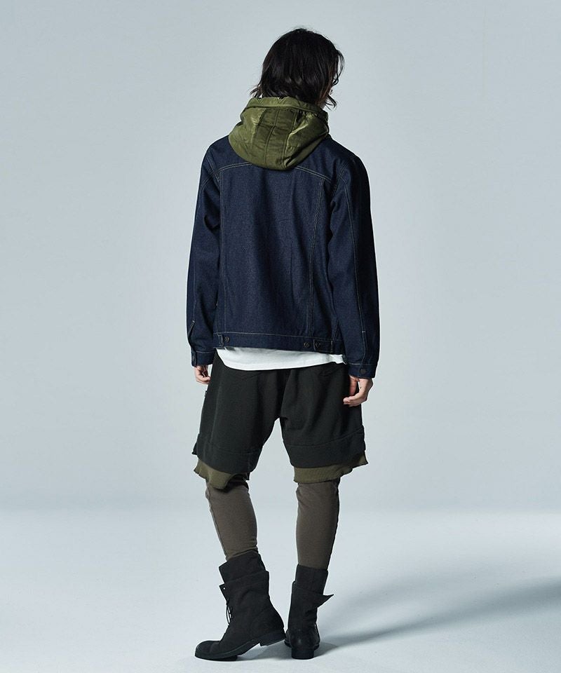 60%OFF【glamb(グラム)】Military Hood Denim JKT ミリタリーフード