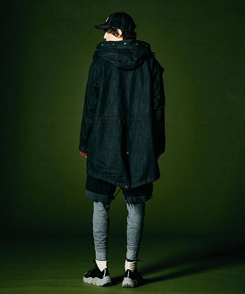 50%OFF【glamb(グラム)】Denim High Neck Mods Coat デニムハイネック
