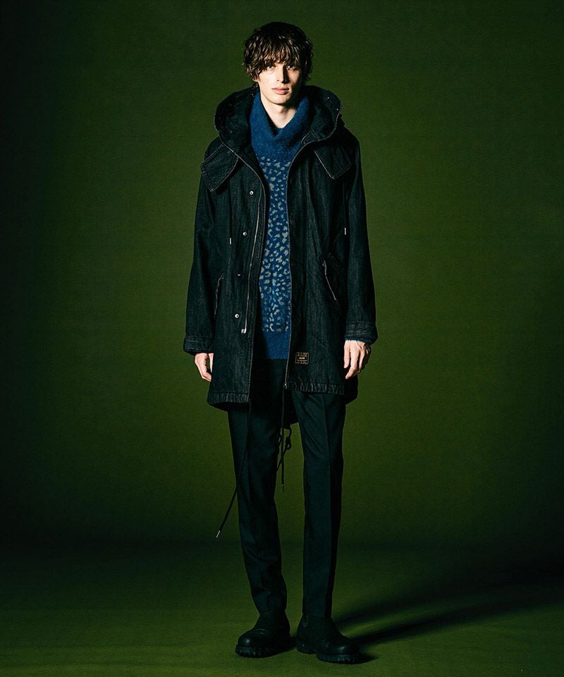 50%OFF【glamb(グラム)】Denim High Neck Mods Coat デニムハイネック