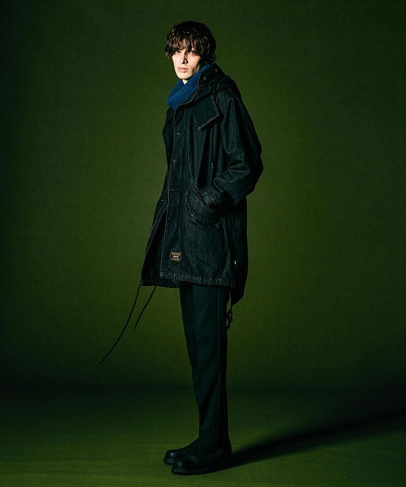50%OFF【glamb(グラム)】Denim High Neck Mods Coat デニムハイネック