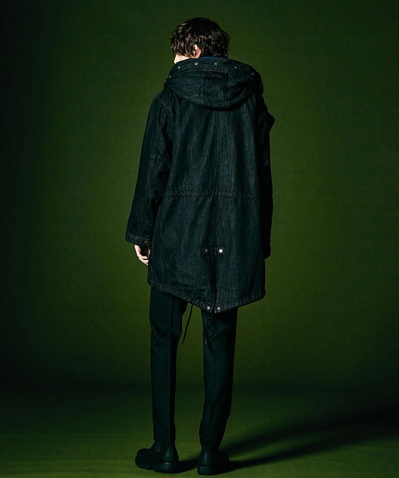 50%OFF【glamb(グラム)】Denim High Neck Mods Coat デニムハイネック