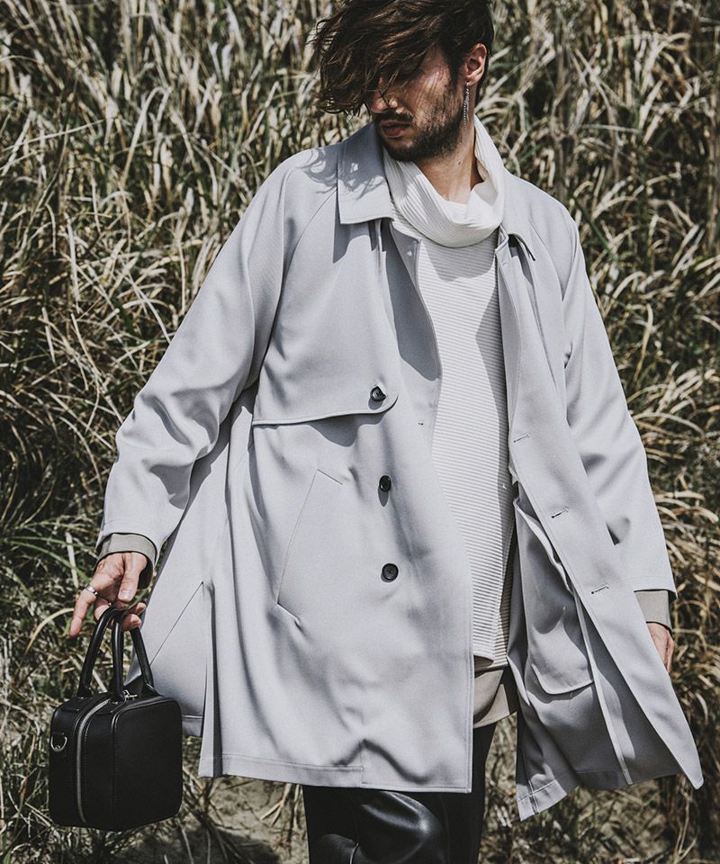 70%OFF【NO ID.(ノーアイディー)】ﾀﾞﾌﾞﾙｶﾞﾝﾌﾗｯﾌﾟBIGﾄﾚﾝﾁｺｰﾄ(853006