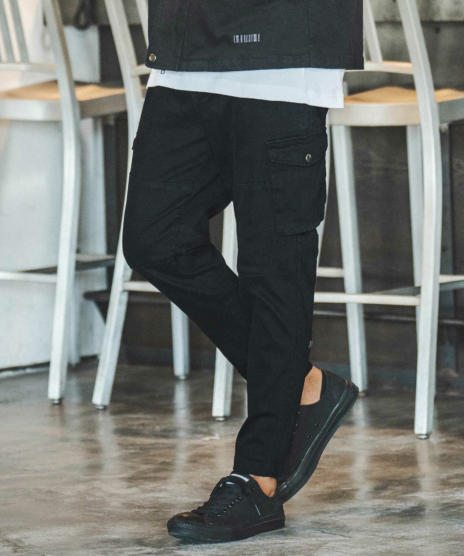 60%OFF【felkod(フィルコッド)】Washed Stretch Cotton Twill Tapered