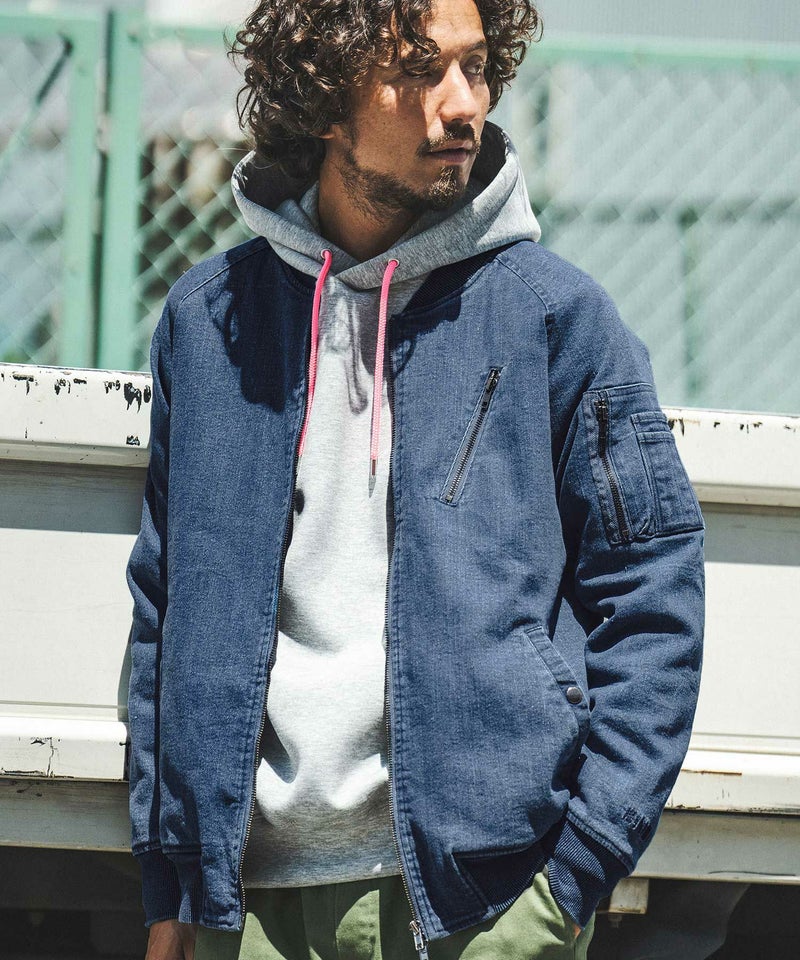 50%OFF【felkod(フィルコッド)】Stretch Denim MA-1 ジャケット 