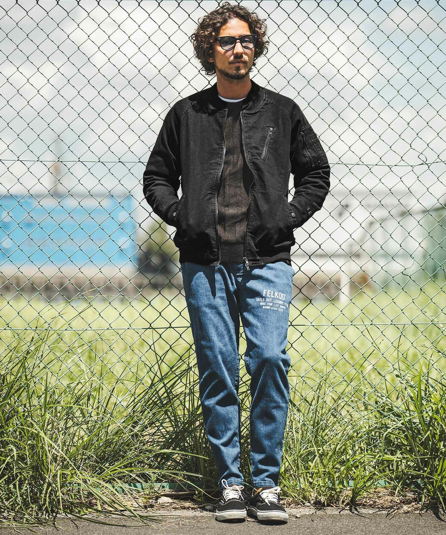 50%OFF【felkod(フィルコッド)】Stretch Denim MA-1 ジャケット