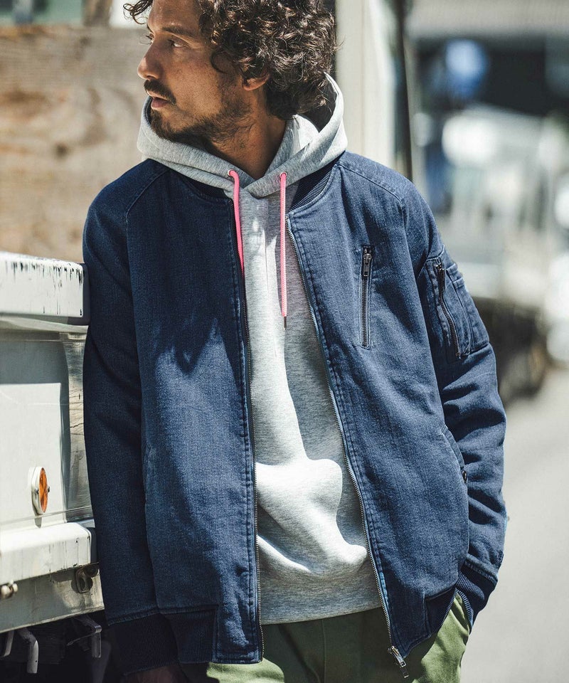 50%OFF【felkod(フィルコッド)】Stretch Denim MA-1 ジャケット 