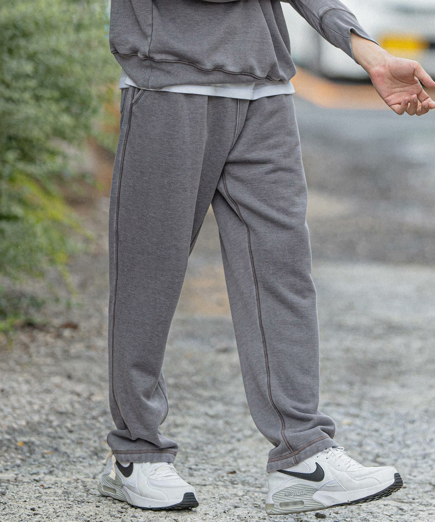 70%OFF【CAMBIO(カンビオ)】TC裏起毛オパール加工スウェットパンツ