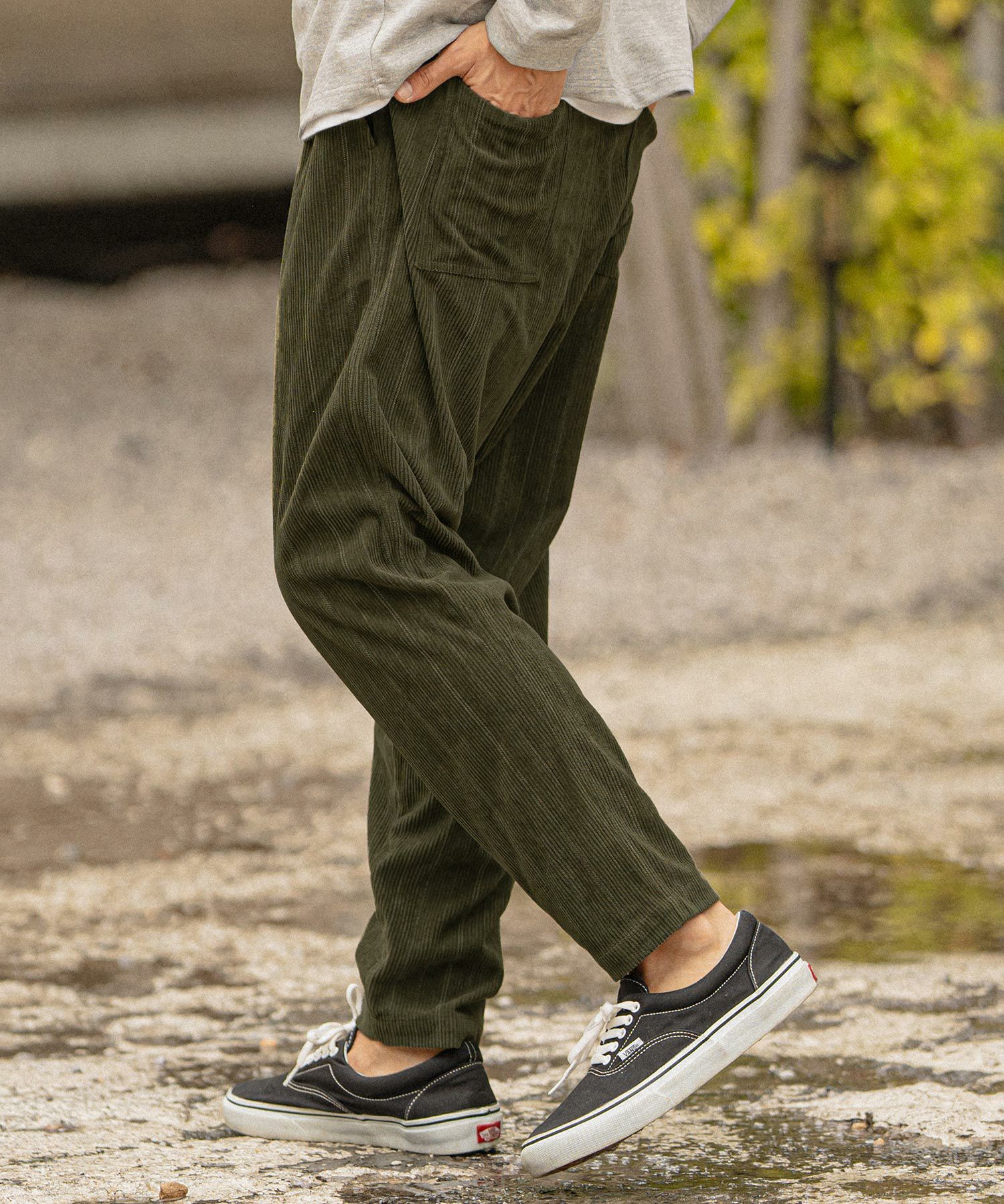 50%OFF【CAMBIO(カンビオ)】Stretch Stripe Corduroy Balloon Pants