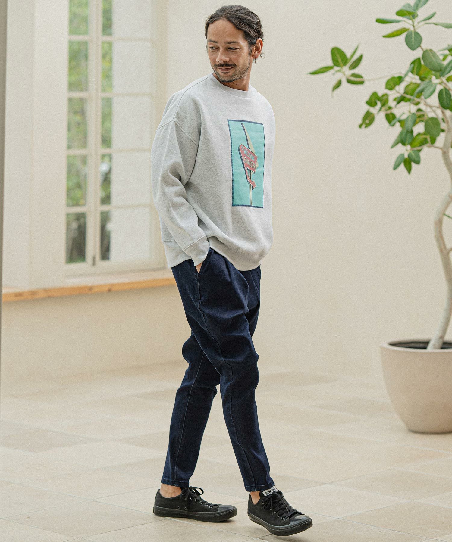 50%OFF【CAMBIO(カンビオ)】Color Denim Balloon Sarouel Tapered