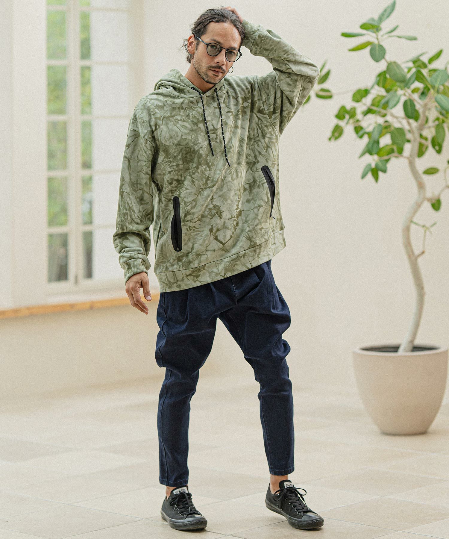 50%OFF【CAMBIO(カンビオ)】Color Denim Balloon Sarouel Tapered