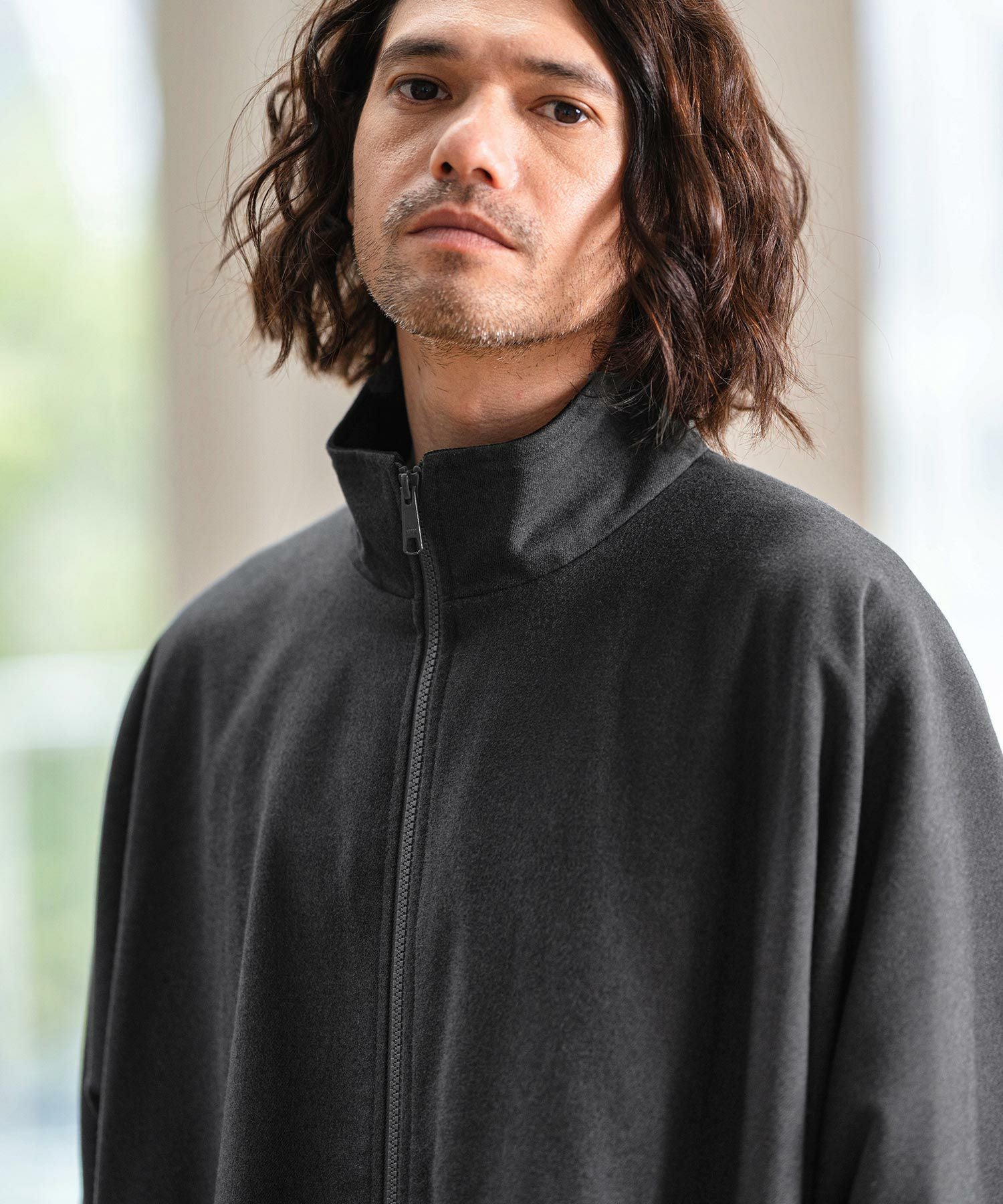 70%OFF【CAMBIO(カンビオ)】Slightly Brushed TR Stand Collar Jacket