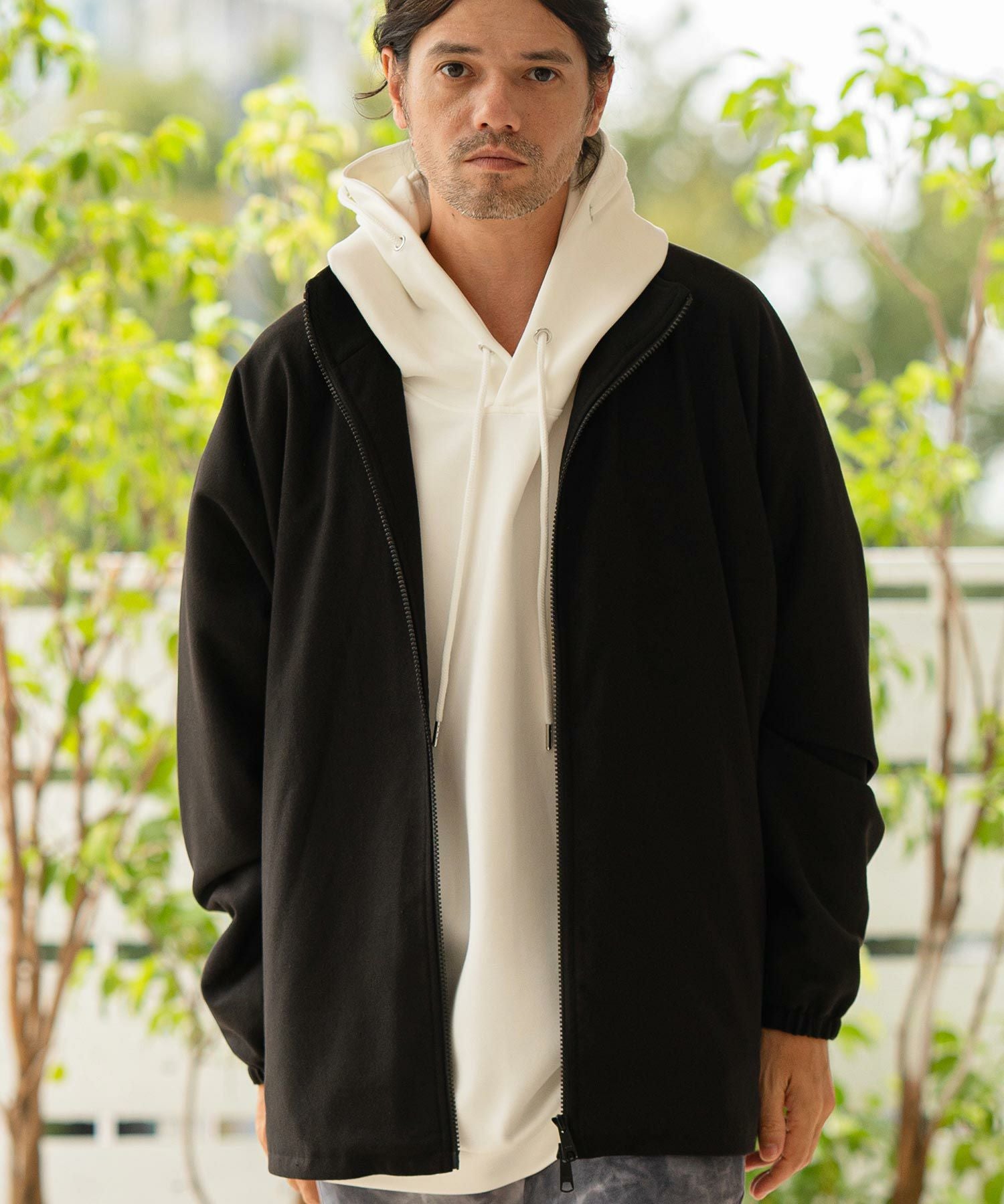 70%OFF【CAMBIO(カンビオ)】Slightly Brushed TR Stand Collar Jacket