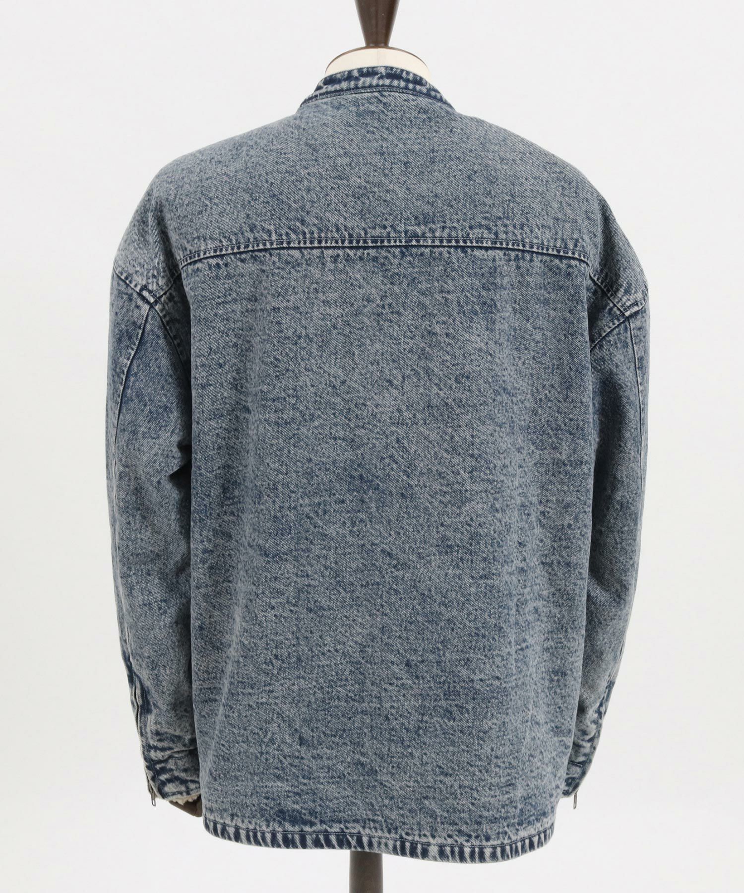 50%OFF【GLIMCLAP(グリムクラップ)】Denim × boa band collar jacket