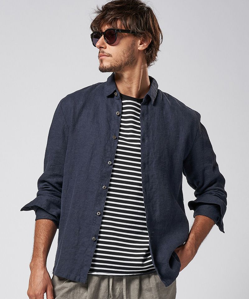 定価2.6万 wjk STRETCH BROAD HANNOVER シャツ M紺 wjk】short point collar shirt カラーシャツ(4321 ln47d) | CAMBIO