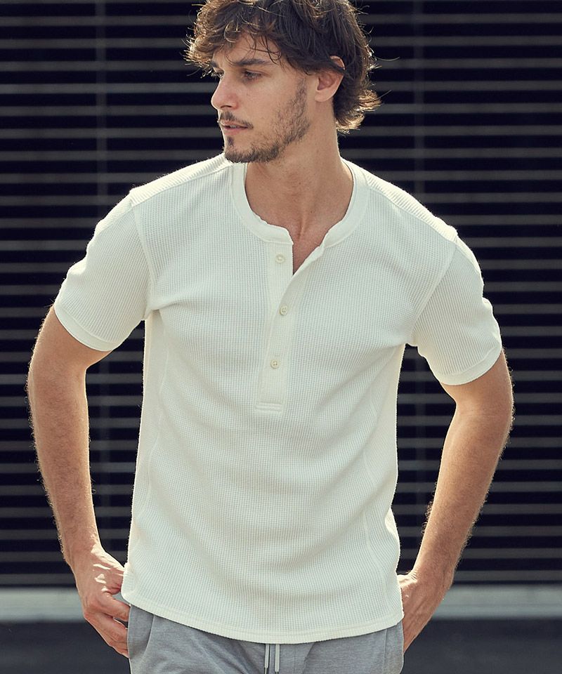 wjk】waffle henley ヘンリーネックカットソー(7974 wf17d) | CAMBIO