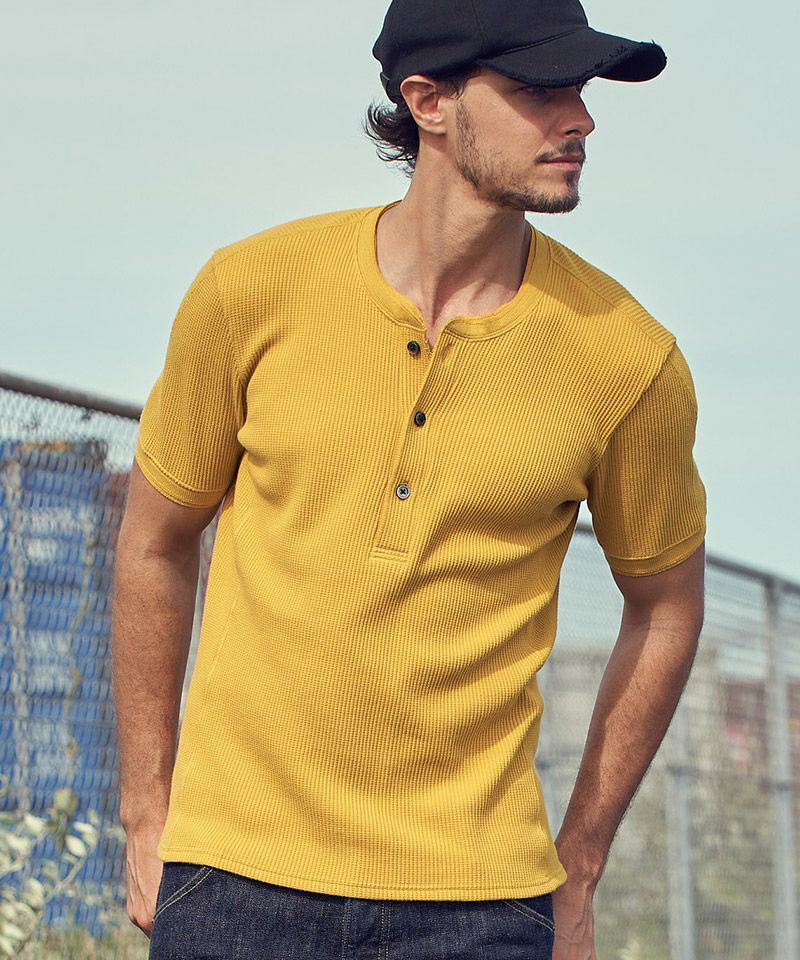 wjk】waffle henley ヘンリーネックカットソー(7974 wf17d) | CAMBIO