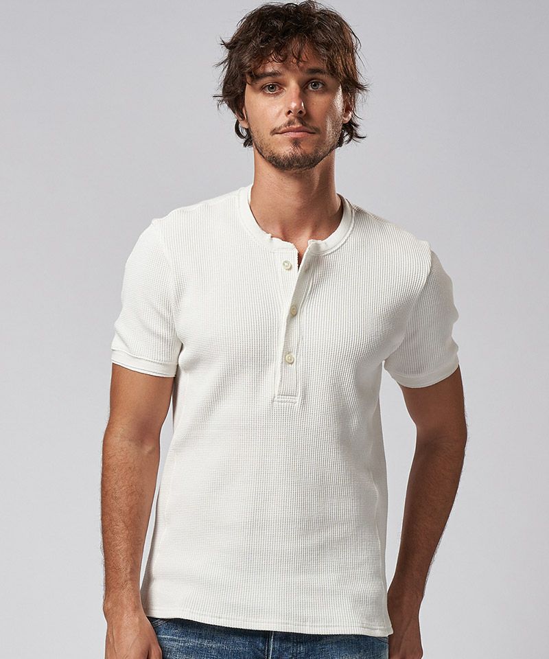 定価2万 wjk waffle 3/4 sleeve henley カットソーL wjk】waffle henley ヘンリーネックカットソー(7974 wf17d) | CAMBIO