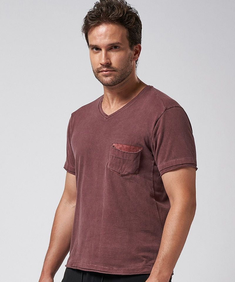 wjk】leather pocket-T VネックTシャツ (7982 lj22d) | CAMBIO カンビオ