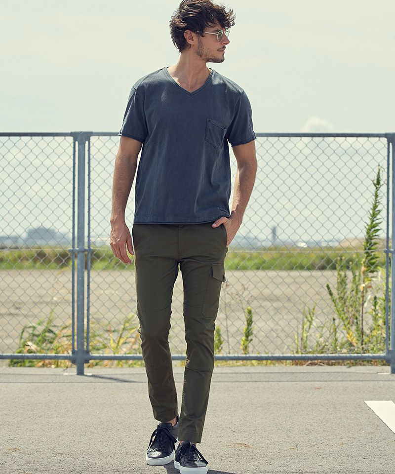 wjk】leather pocket-T VネックTシャツ (7982 lj22d) | CAMBIO カンビオ