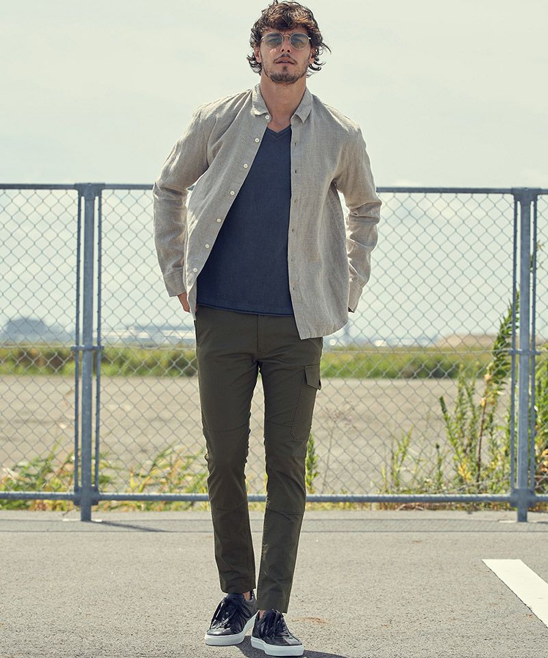 wjk】leather pocket-T VネックTシャツ (7982 lj22d) | CAMBIO カンビオ